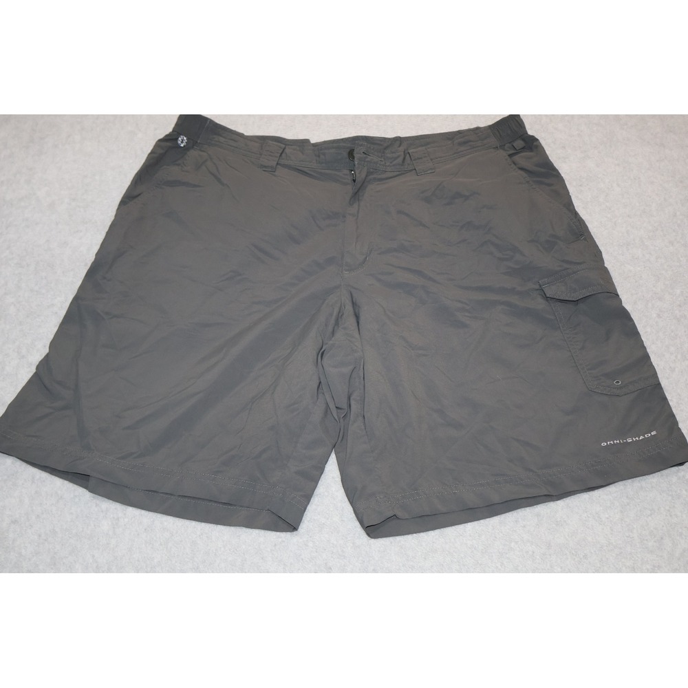 Columbia PFG Shorts Mens 40 Gray Omni-Shade Cargo Performance Fishing Gear